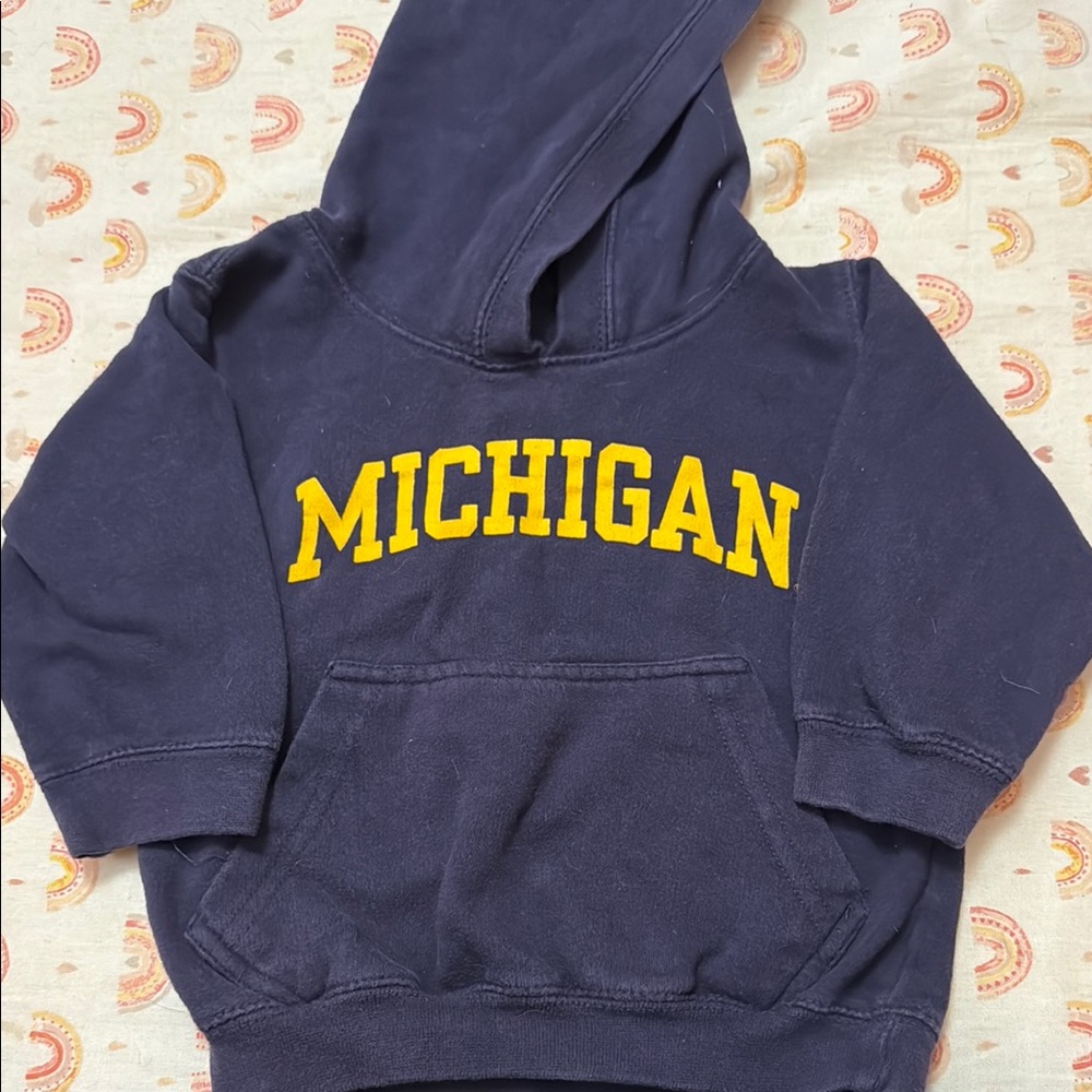 Blue and Yellow Collegiate Sweatshirt Hoodie